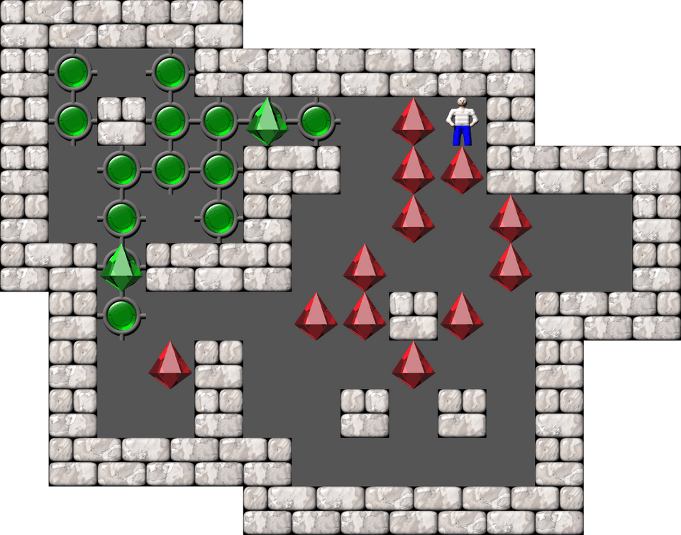 Sokoban Mass Remodel level 1327